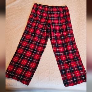 Red and Navy Plaid Pajama Pants